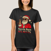 T-shirt Funny Santa Says Six Seven 67 Meme Christmas Holid (Devant)