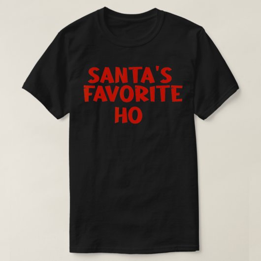 T-shirt Funny Santa's Favorite Ho Couples Pajama  (Design devant)