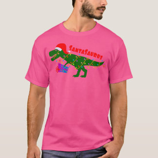 T-shirt Funny Santasaurus Trex Dinosaur Noël