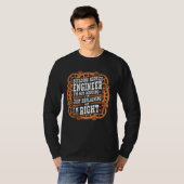 T-shirt Funny Sarcastic Ingénieur de construction (Devant entier)