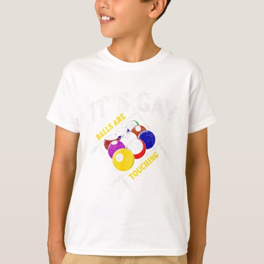 T-shirt Funny Sarcastic Pool Billard Déclaration C'est gay (Devant)