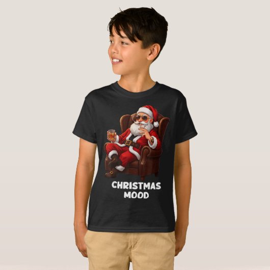 T-shirt Funny Sarcastic Santa Smoking And Drinking “christ (Devant entier)