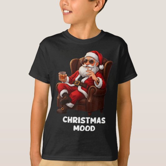 T-shirt Funny Sarcastic Santa Smoking And Drinking “christ (Devant)