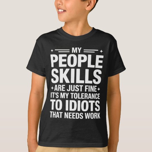 T-shirt Funny Sarcastic Saying Humor Introvert Workplace A (Devant)