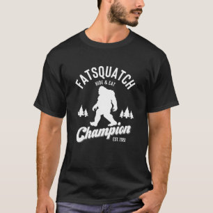 T-shirt Funny Sasquatch Fatsquatch Cacher et manger Champi