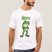 T-shirt Funny Sassy Frog Nope, Grumpy Toads Cartoon Illus (Devant)