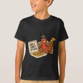 T-shirt Funny Save A Turkey Eat A Zza Thanksgiving Zza Lov (Devant)