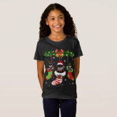 T-Shirt Funny Schnauzer Christmas Tree Socks Dog Lover Xma (Devant entier)