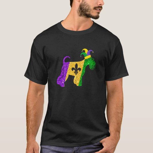 T-shirt Funny Schnauzer Dog Lover Cute Mardi Gras Carnival (Devant)