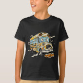 T-shirt Funny School Bus Mummy Pumpkin Halloween Kids Mens (Devant)