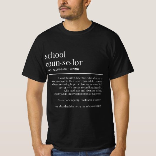 T-shirt Funny School Counselor Gift Counseling (Devant)