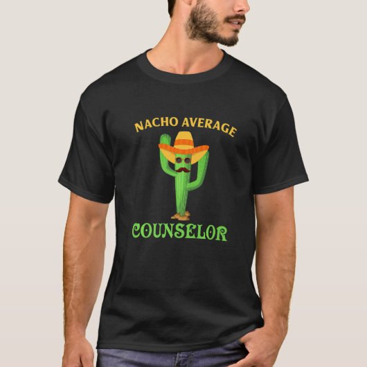 T-shirt Funny School Counselor Nacho Retro Teacher Cactus  (Devant)