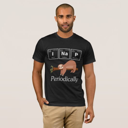 T-shirt Funny Science Pun Chimie Sloth Nap Lover (Devant entier)