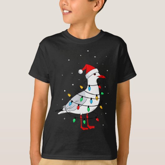 T-shirt Funny Seagull Bird Christmas Animal Lover  (Devant)