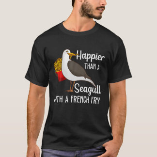 T-shirt Funny Seagull French Fries Art Men Women French Fr