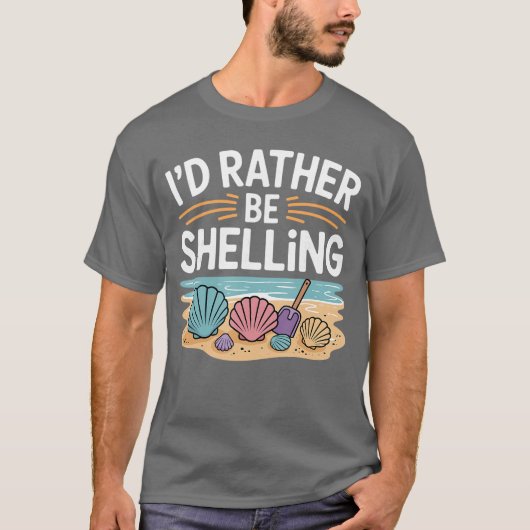 T-shirt Funny Seashell Design for Men Women Sea Shell Seas (Devant)