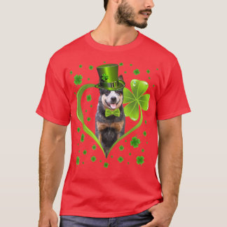 T-shirt Funny Shamrock chiot Australian Cattle Dog St