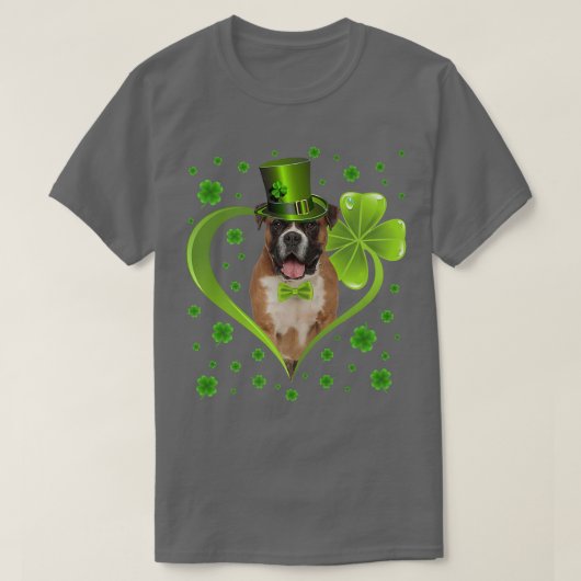 T-shirt Funny Shamrock chiot Boer Chien St (Design devant)