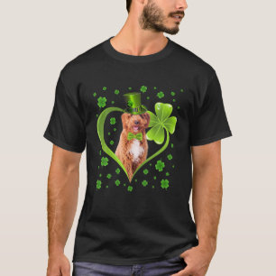 T-shirt Funny Shamrock chiot Poodle Dog St. Patrick's Day