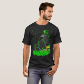 T-shirt Funny Shamrock Leprechaun Casquette Raven Bird St  (Devant entier)