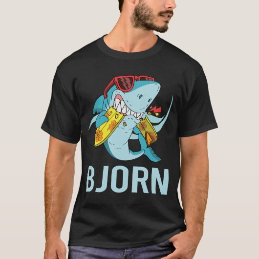 T-shirt Funny Shark - Bjorn Nom (Devant)