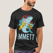 T-shirt Funny Shark - Emmett Name (Devant)