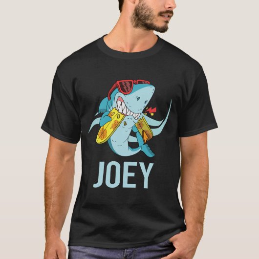 T-shirt Funny Shark - Joey Name (Devant)