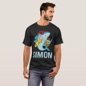 T-shirt Funny Shark - Nom Simon (Devant entier)
