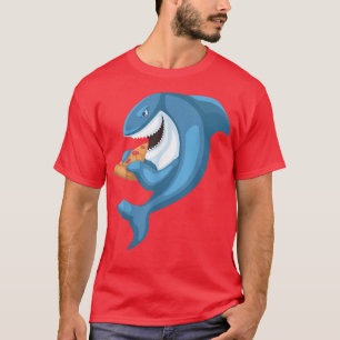 T-shirt Funny Shark Pizza Shark And Pizza Shark Eating Piz
