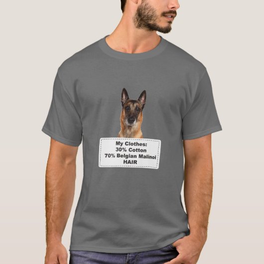 T-shirt Funny Shedding Dog Belge Malinoi (Devant)