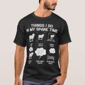 T-shirt Funny Sheep Lover Things I Do Meme Design (Devant)