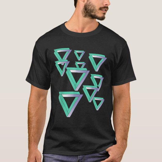 T-shirt Funny Sheldon Nerdy Penrose Triangles Optique Illu (Devant)
