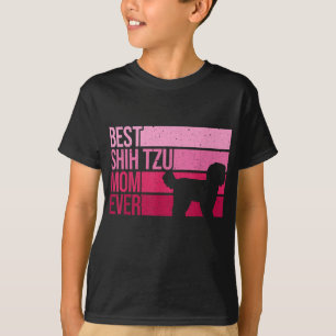 T-shirt Funny Shih Tzu Mom Art for Women Girl Mother's Day