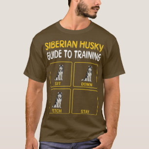 T-shirt Funny Siberian Husky Guide pour l'entraînement des