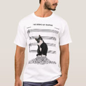 T-shirt Funny Silent Cat Music Parody Design (Devant)