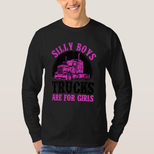 T-shirt Funny Silly Boys Camion Sont Pour Filles Cool Cami (Devant)