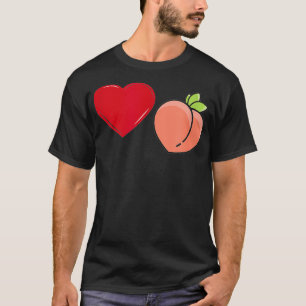 T-shirt Funny Silly Grinder Emoji Love Peach Gay pride Hum