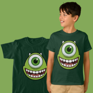 T-shirt Funny Single-Eye Green Monster Kids Tee