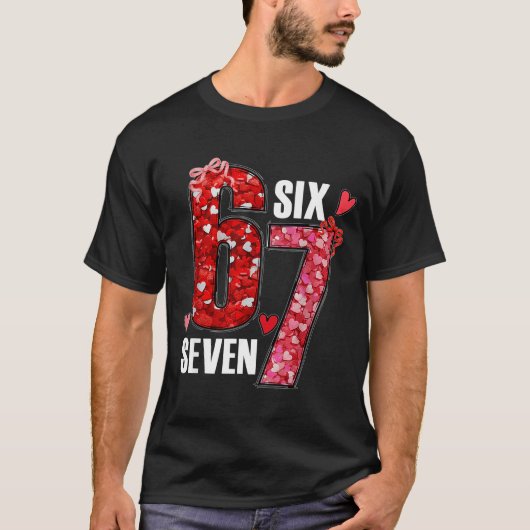 T-shirt Funny Six Seven 6 7 Meme For Men Women Kids Valent (Devant)