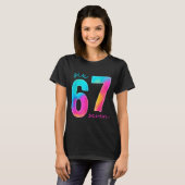 T-shirt Funny Six Seven 6 7 Meme Gen Alpha Slang 67 Kids  (Devant entier)