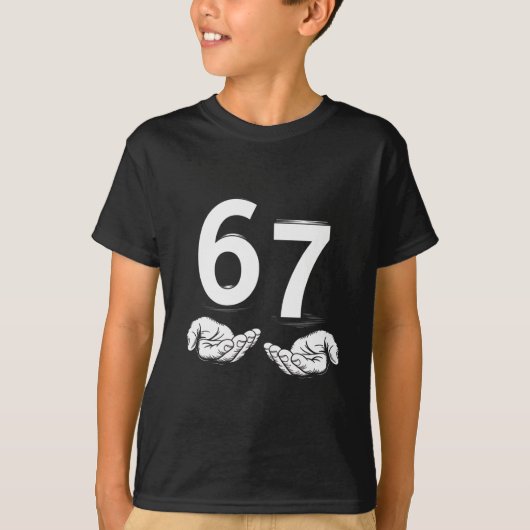 T-shirt Funny Six Seven 6 7 Meme Gen Alpha Slang 6 7 Hands (Devant)
