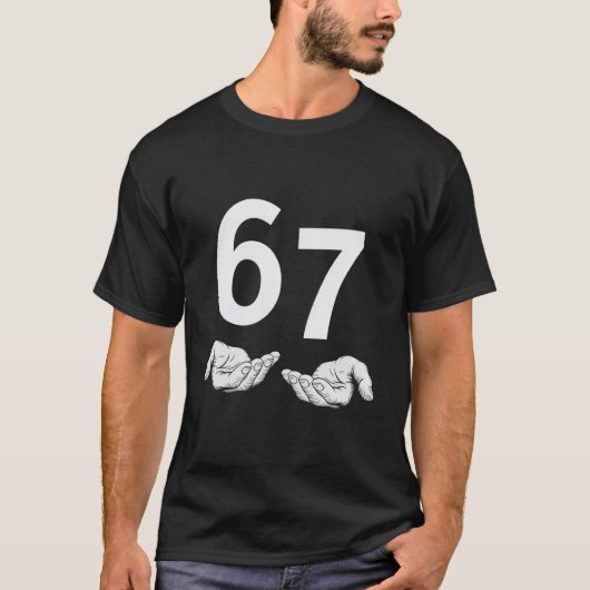 T-shirt Funny Six Seven 6 7 Meme Gen Alpha Slang 6 7 Hands (Devant)