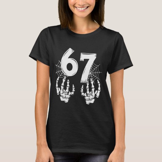 T-shirt Funny Six Seven 6 7 Meme Number 67 Design Couples  (Devant)