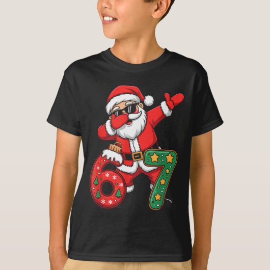 T-shirt Funny Six Seven 6 7 Meme Santa Dab Christmas Dabbi (Devant)