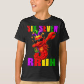 T-shirt Funny Six Seven Bruh Mardi Gras 6 7 Meme Crawfish (Devant)