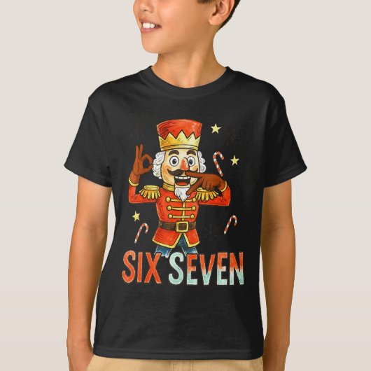 T-shirt Funny Six Seven Meme Christmas Nutcracker Men Wome (Devant)
