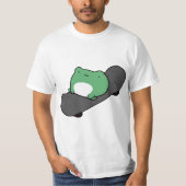 T-shirt Funny Skateboarding Frog (Devant)