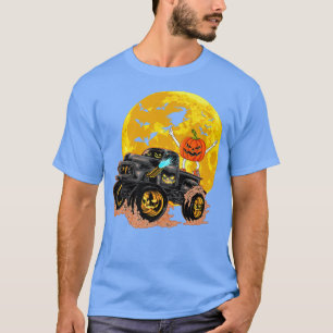 T-shirt Funny Skeleton équitation Monster Truck Halloween