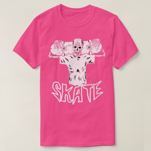 T-shirt Funny Skeleton SkATEBOARD  (Design devant)