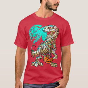 T-shirt Funny Skeleton TRe Halloween Boys Dino Kids Fossil
